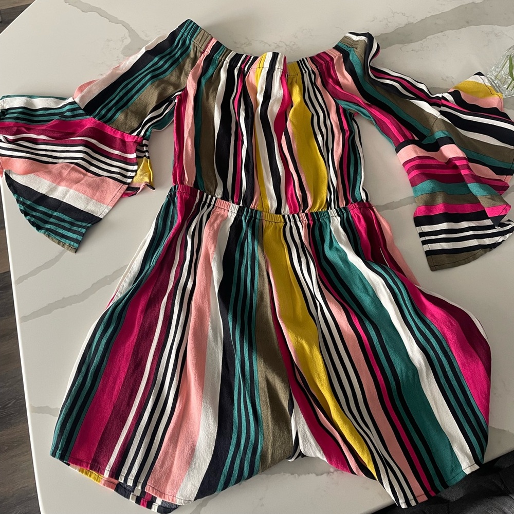 Color stripe romper by Express size small